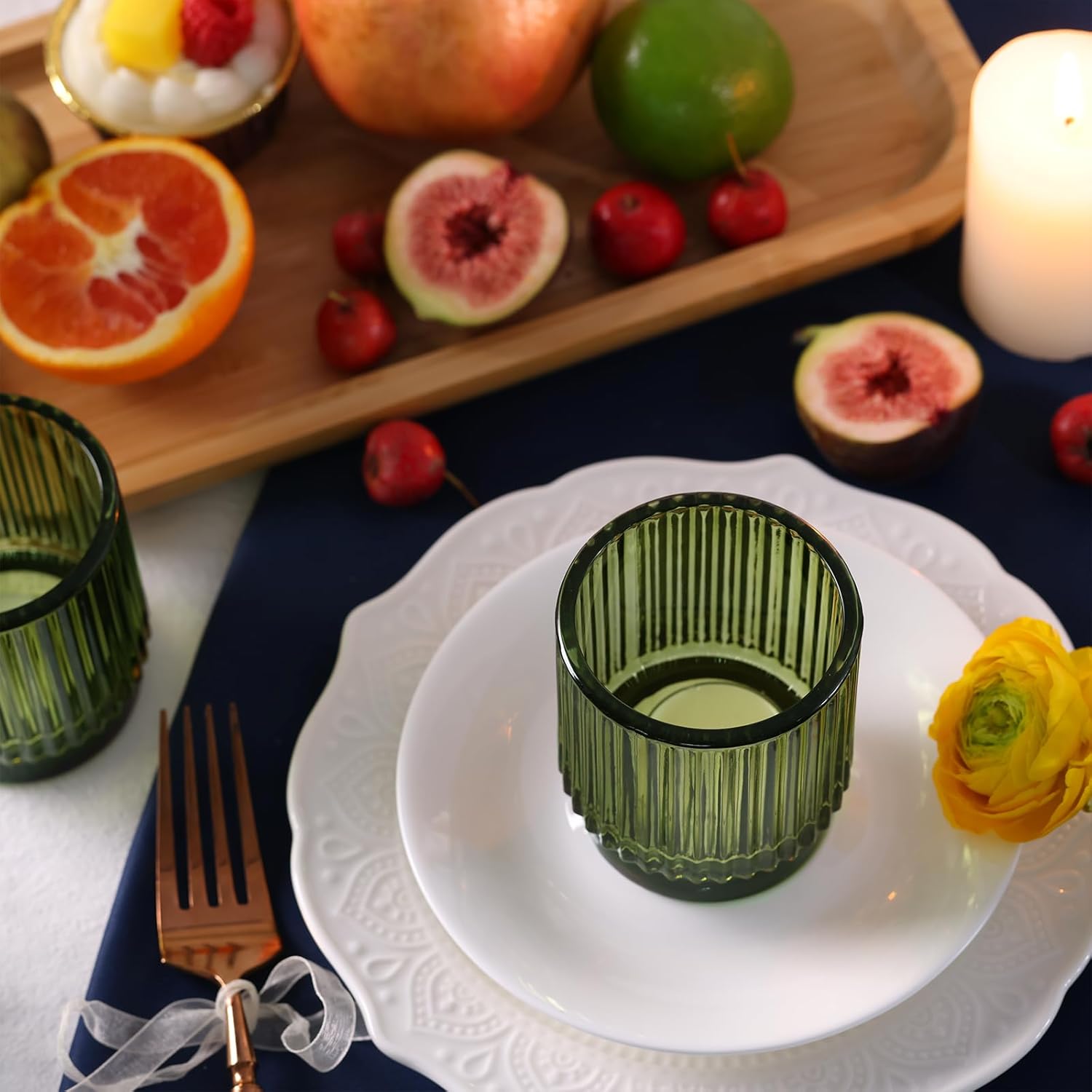8pcs Green Votive Candle Holde - огляд і ціна Lighting Decor Wedding