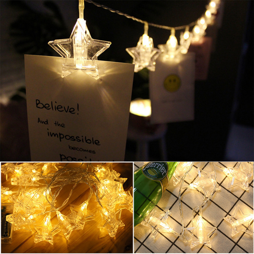 3M 10M LED Star Photo Clip Fai - огляд і ціна Lighting Room Decor Photo