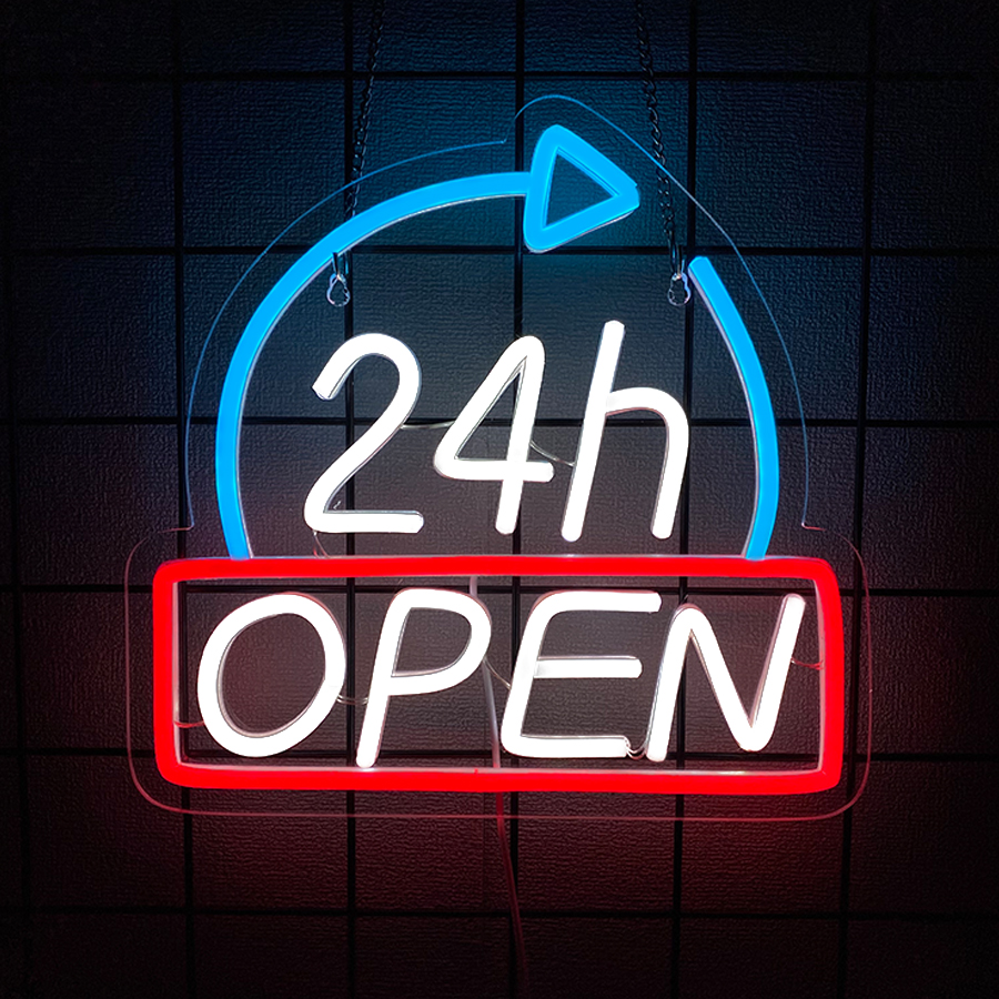 Open 24 Hours Neon Signs for W - огляд і ціна Decor Lighting Opening Hours