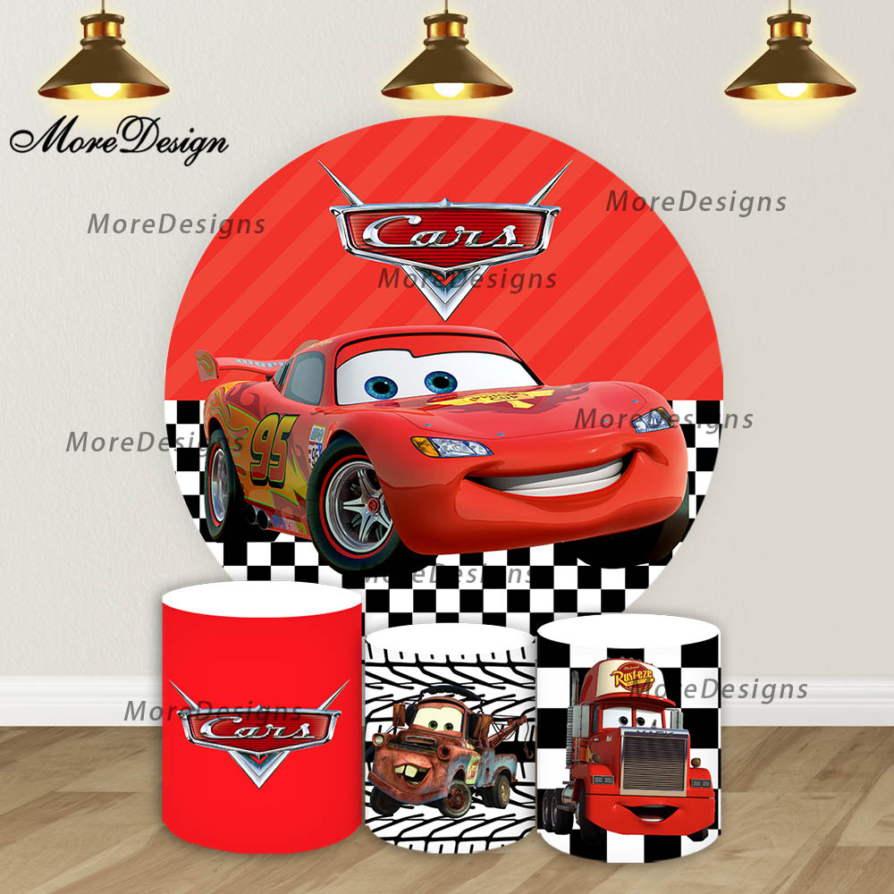Mcqueen Car Round and Cylinder - огляд і ціна Lighting Mcqueen Birthday Decor