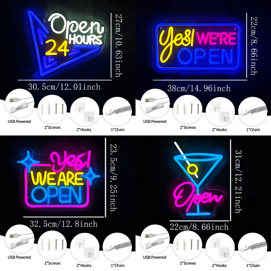 Open 24 Hours Neon Sign For Wa - огляд і ціна Decor Lighting Opening Hours