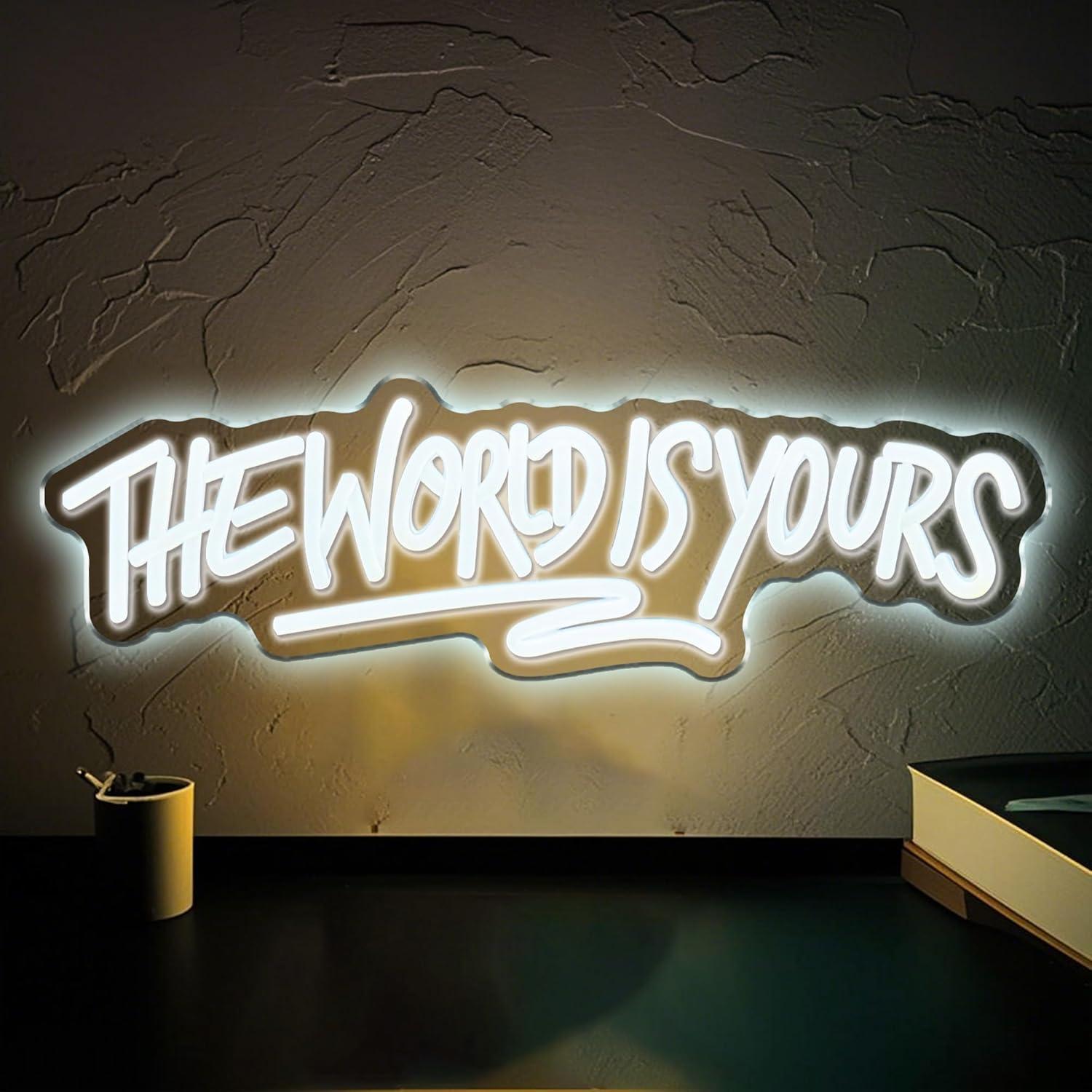 The World is Yours Neon Sign U - огляд і ціна Lighting Decor Wedding