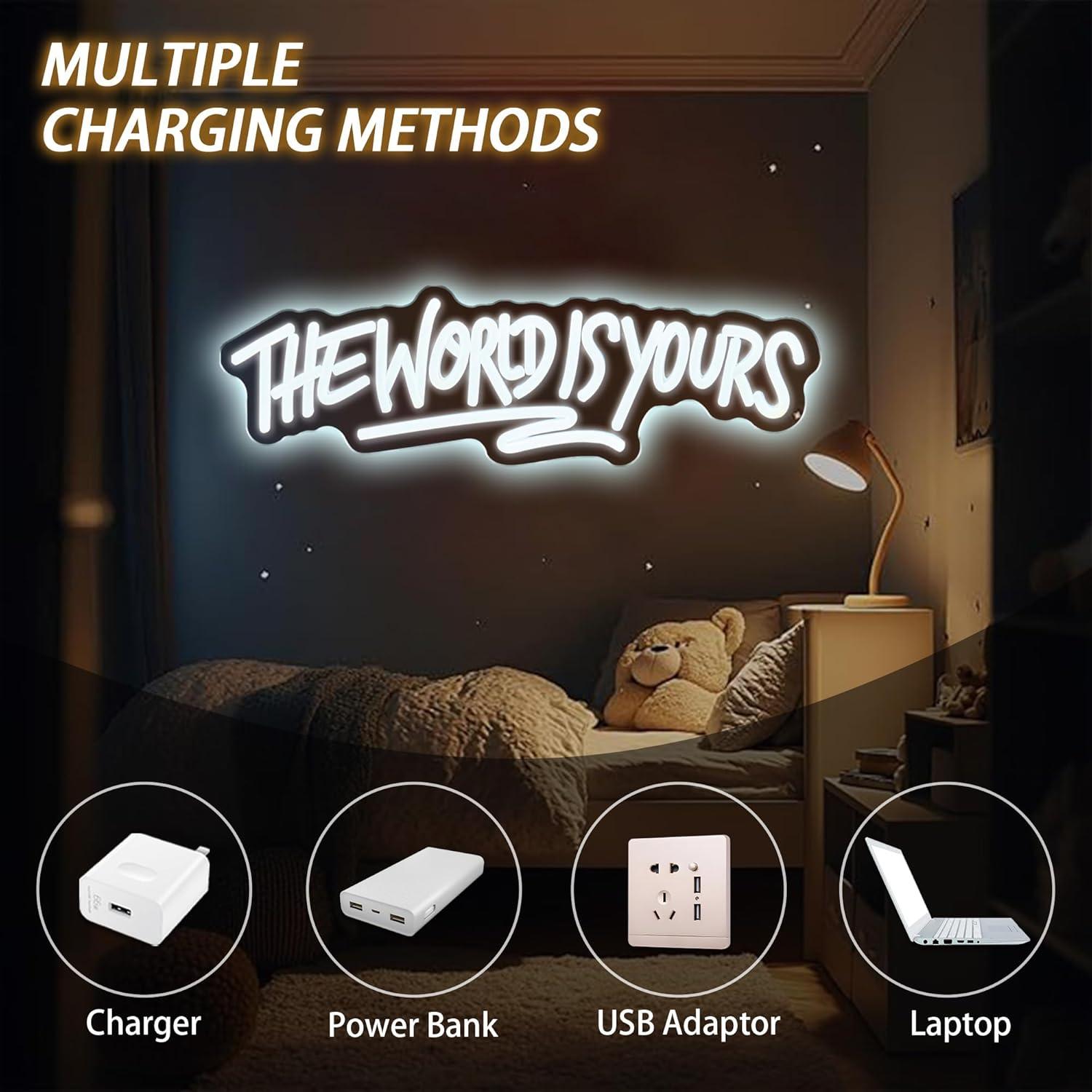 The World is Yours Neon Sign U - огляд і ціна Lighting Decor Wedding