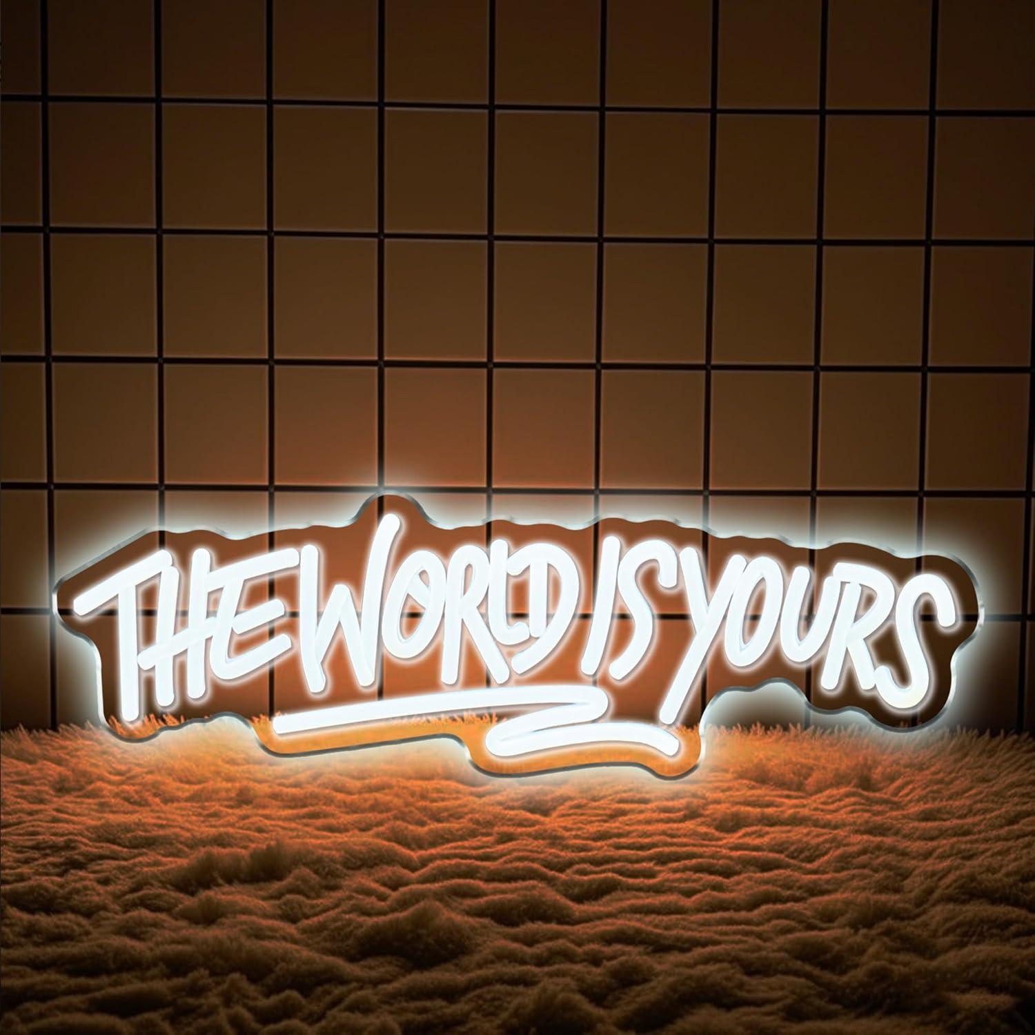 The World is Yours Neon Sign U - огляд і ціна Lighting Decor Wedding