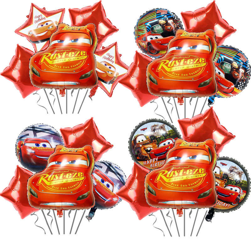 5pcs Lightning McQueen Car The - огляд і ціна Lighting Mcqueen Birthday Decor