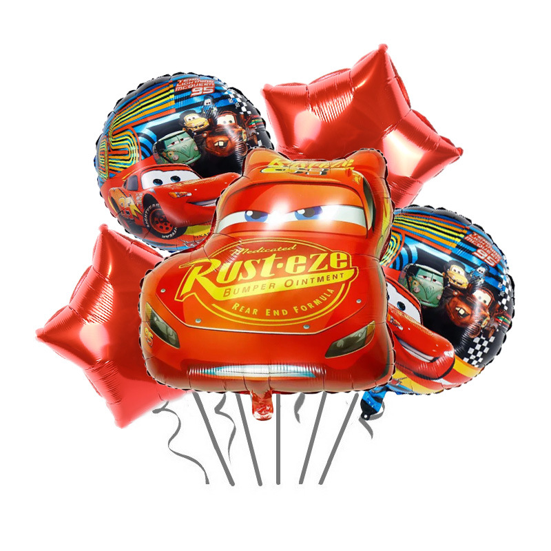 5pcs Lightning McQueen Car The - огляд і ціна Lighting Mcqueen Birthday Decor