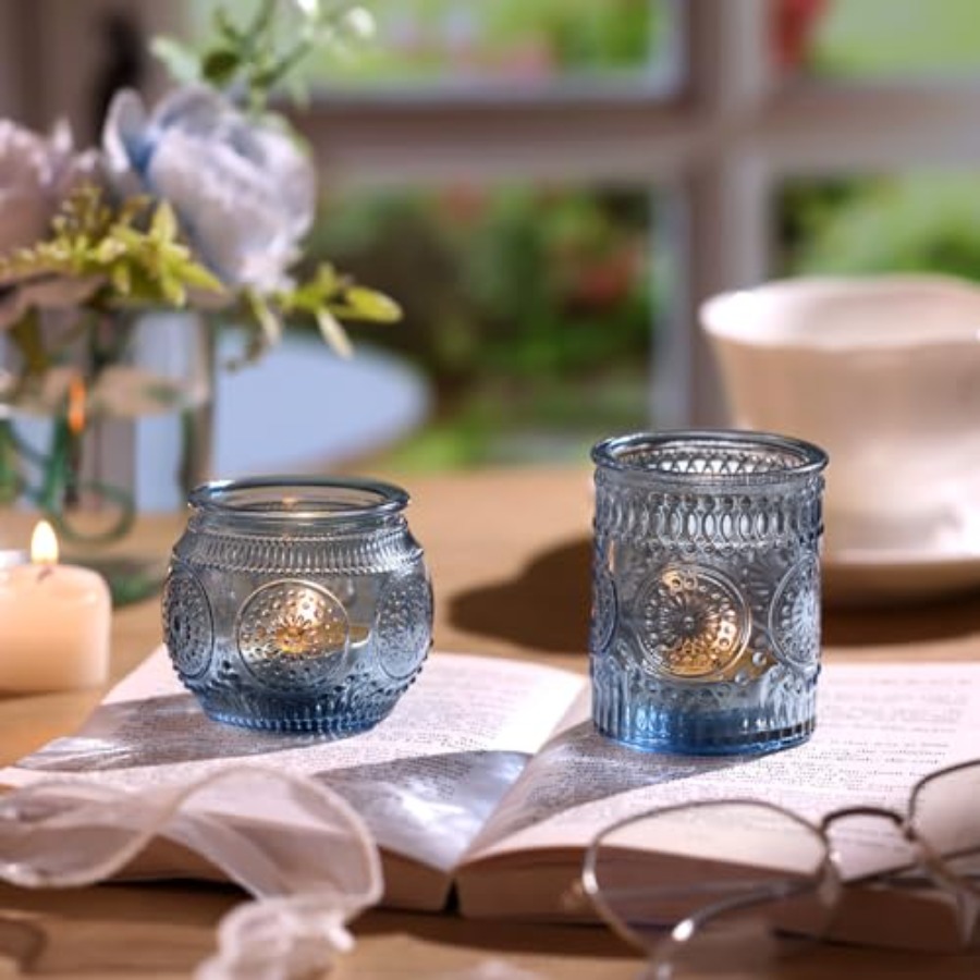 24Pcs Blue Votive Candle Holde - огляд і ціна Lighting Decor Wedding