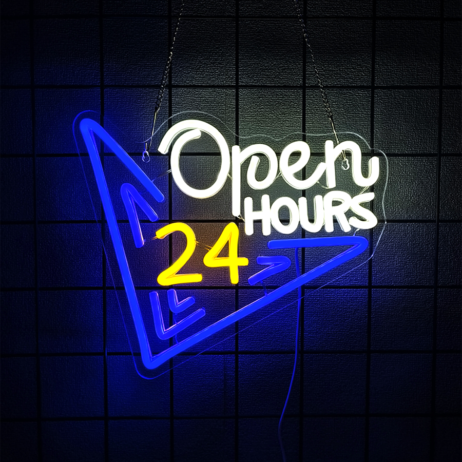 Open 24 Hour Neon Sign For Wal - огляд і ціна Decor Lighting Opening Hours