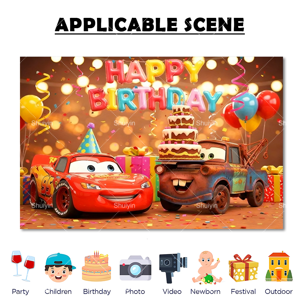 Cartoon Cars Lightning Mcqueen - огляд і ціна Lighting Mcqueen Birthday Decor