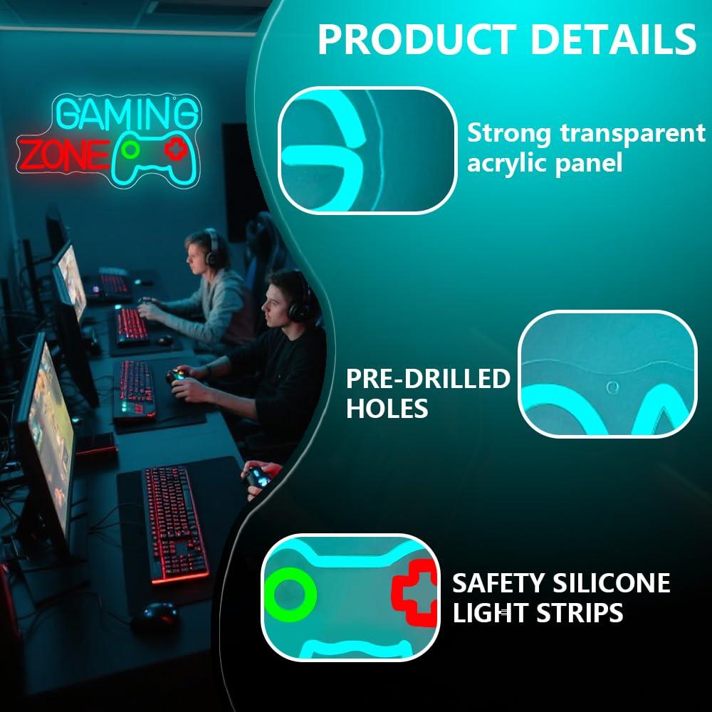Gaming Zone Neon Sign Dimmable - огляд і ціна Lighting Decor For Home