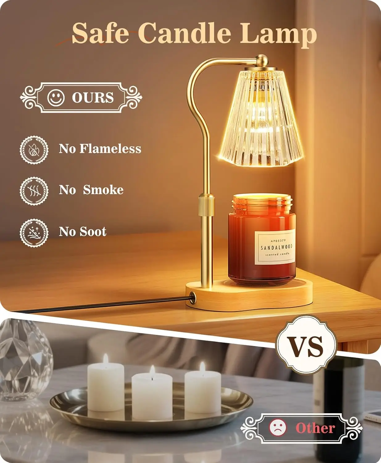 Flame-Free Candle Warmer Lamp  - огляд і ціна Lighting Home Decor Products