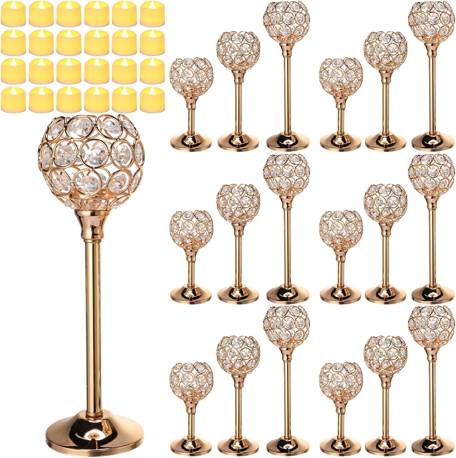 42 Pcs Crystal Candle Holders  - огляд і ціна Lighting Decor Wedding