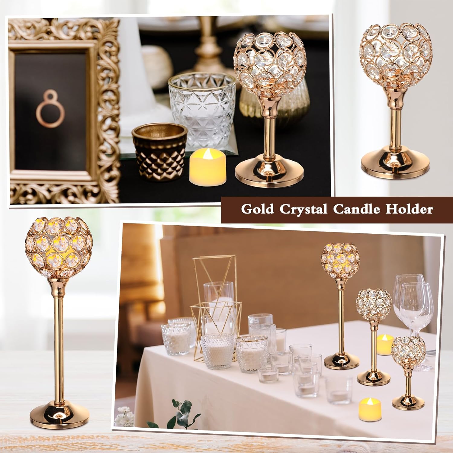 42 Pcs Crystal Candle Holders  - огляд і ціна Lighting Decor Wedding