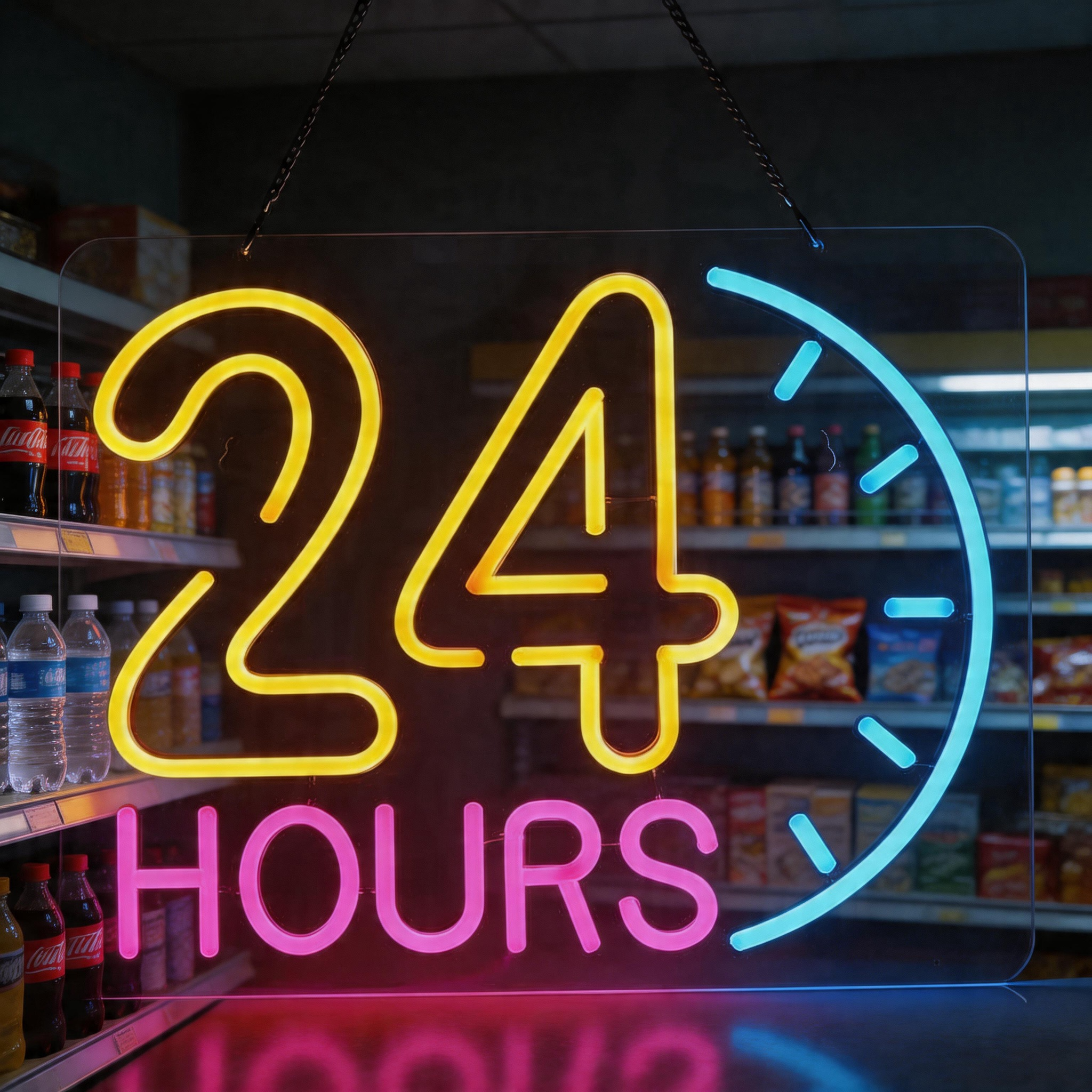 24-Hour LED Neon Sign, USB Pow - огляд і ціна Decor Lighting Opening Hours
