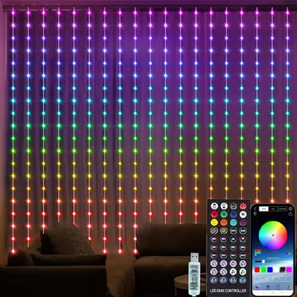 3M RGB Smart LED Curtain Light - огляд і ціна Lighting Decor Wedding