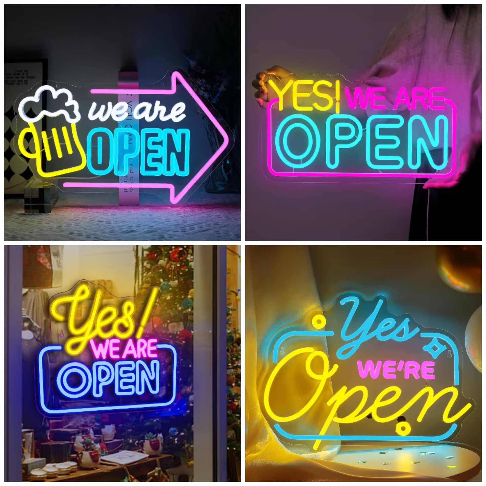 Colorful Yes We Are Open LED N - огляд і ціна Decor Lighting Opening Hours