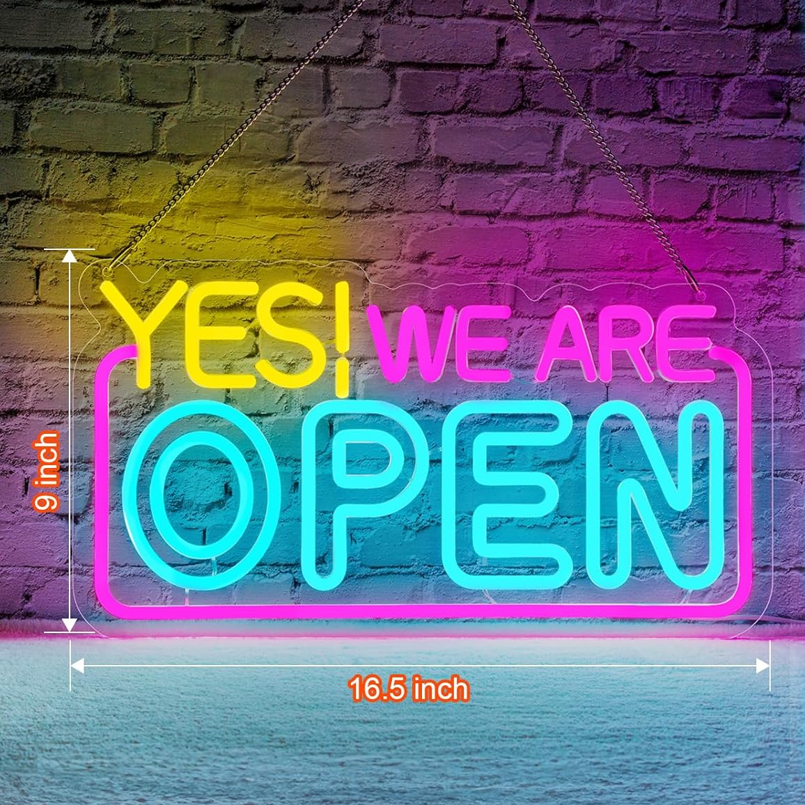 Colorful Yes We Are Open LED N - огляд і ціна Decor Lighting Opening Hours