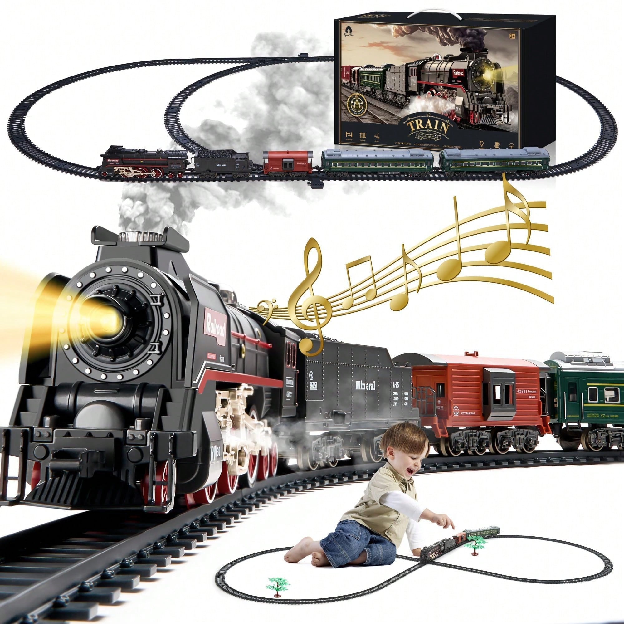 Luxury Electric Train Set with - огляд і ціна Lightings Decoration