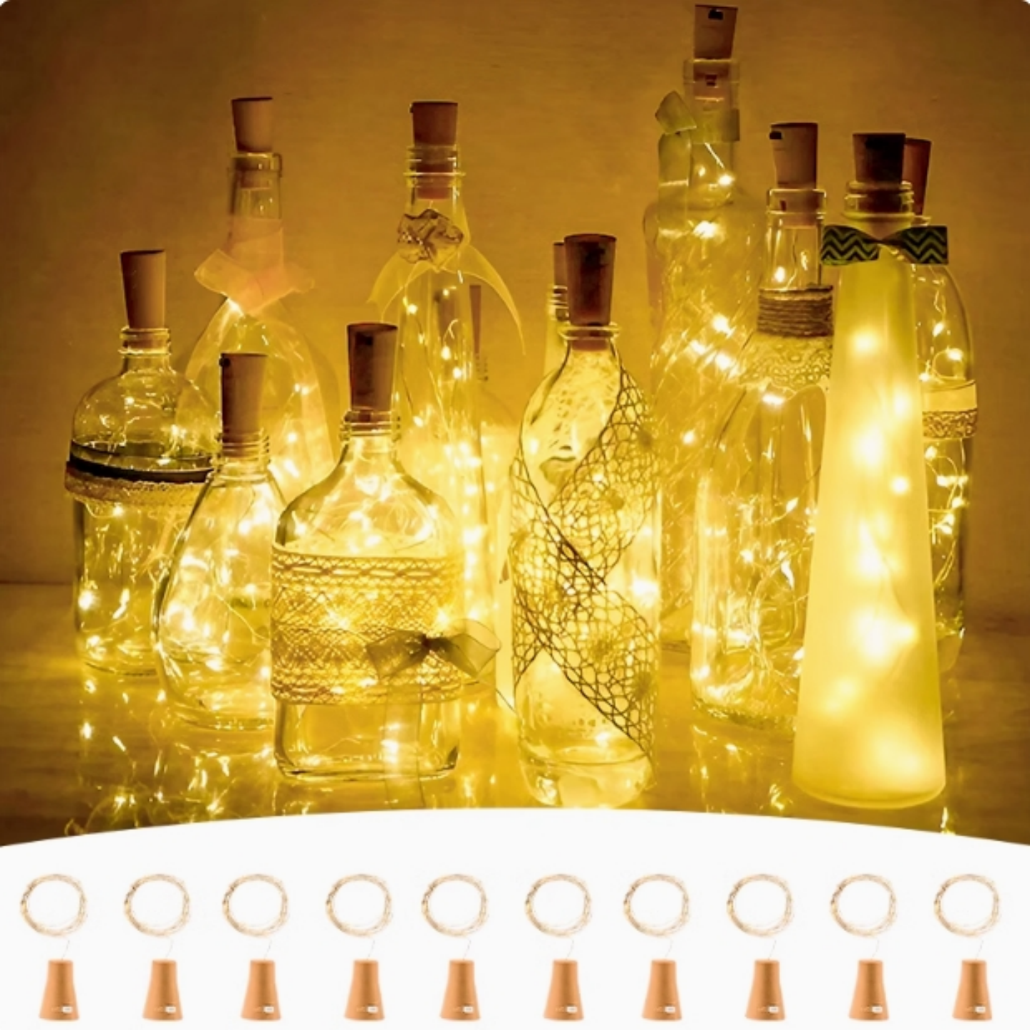 5PC/10PC  LED Bar Wine Bottle  - огляд і ціна Decor Lighting Cork