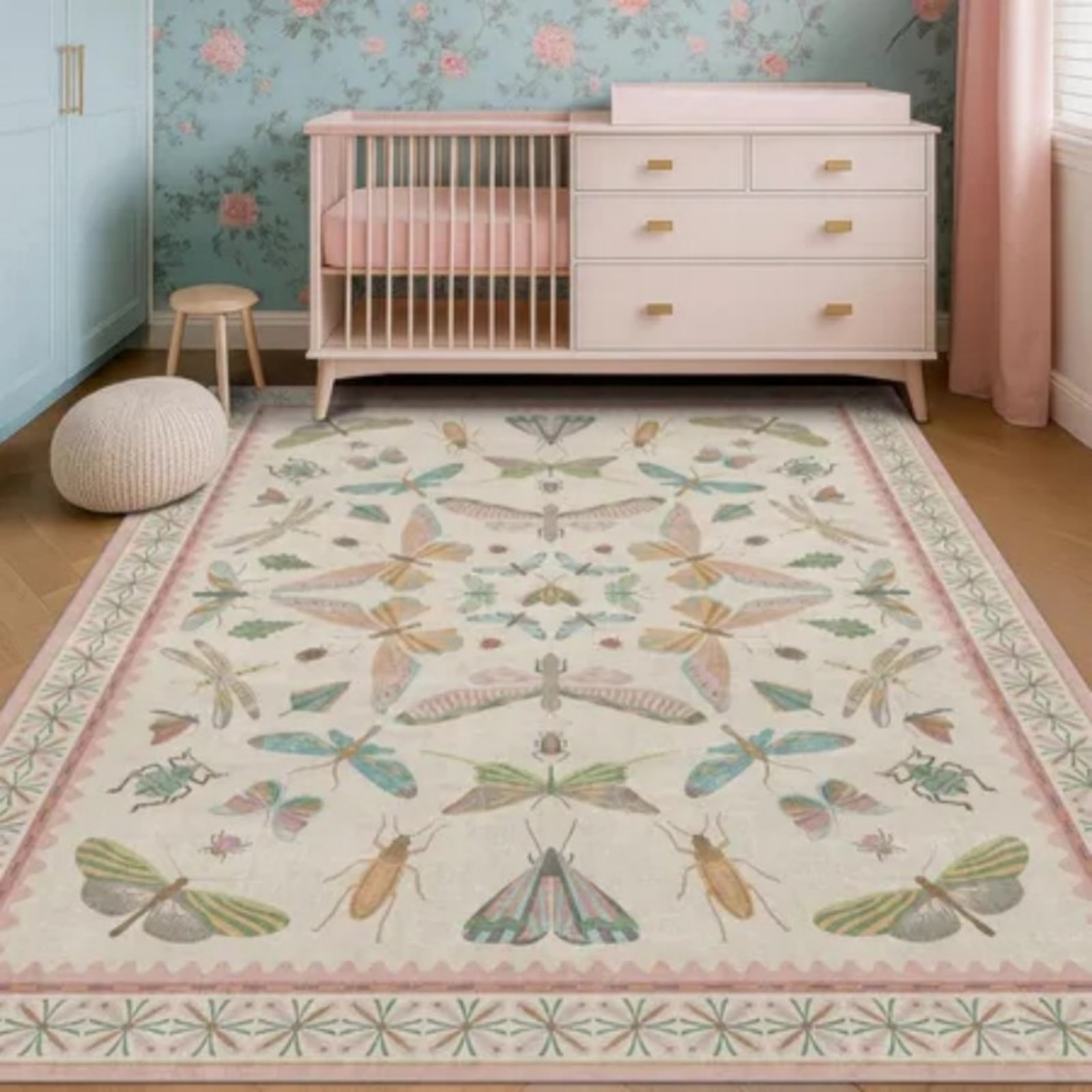 Washable 5x7FT Light Pink Rug  - огляд і ціна Lighting Bug Decor