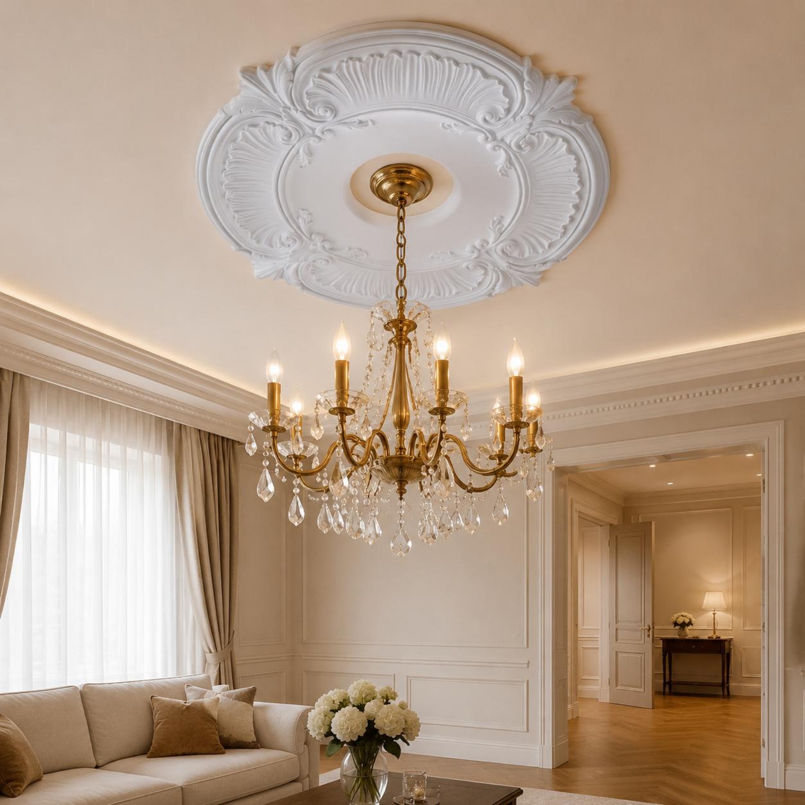 Round PU Ceiling Medallion Scr - огляд і ціна Lightings Decoration