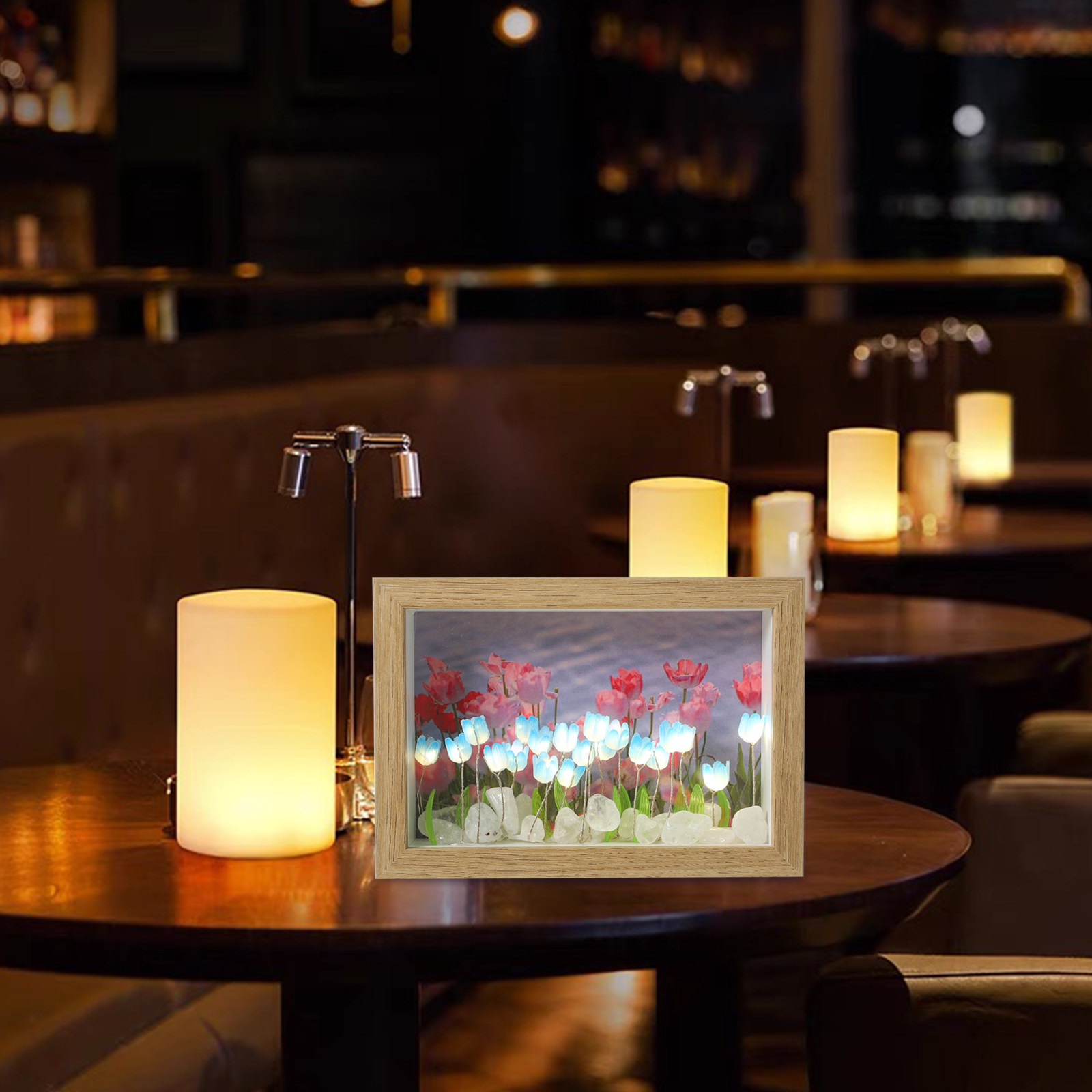 Tulip Night Photo Frame With W - огляд і ціна Lighting Room Decor Photo