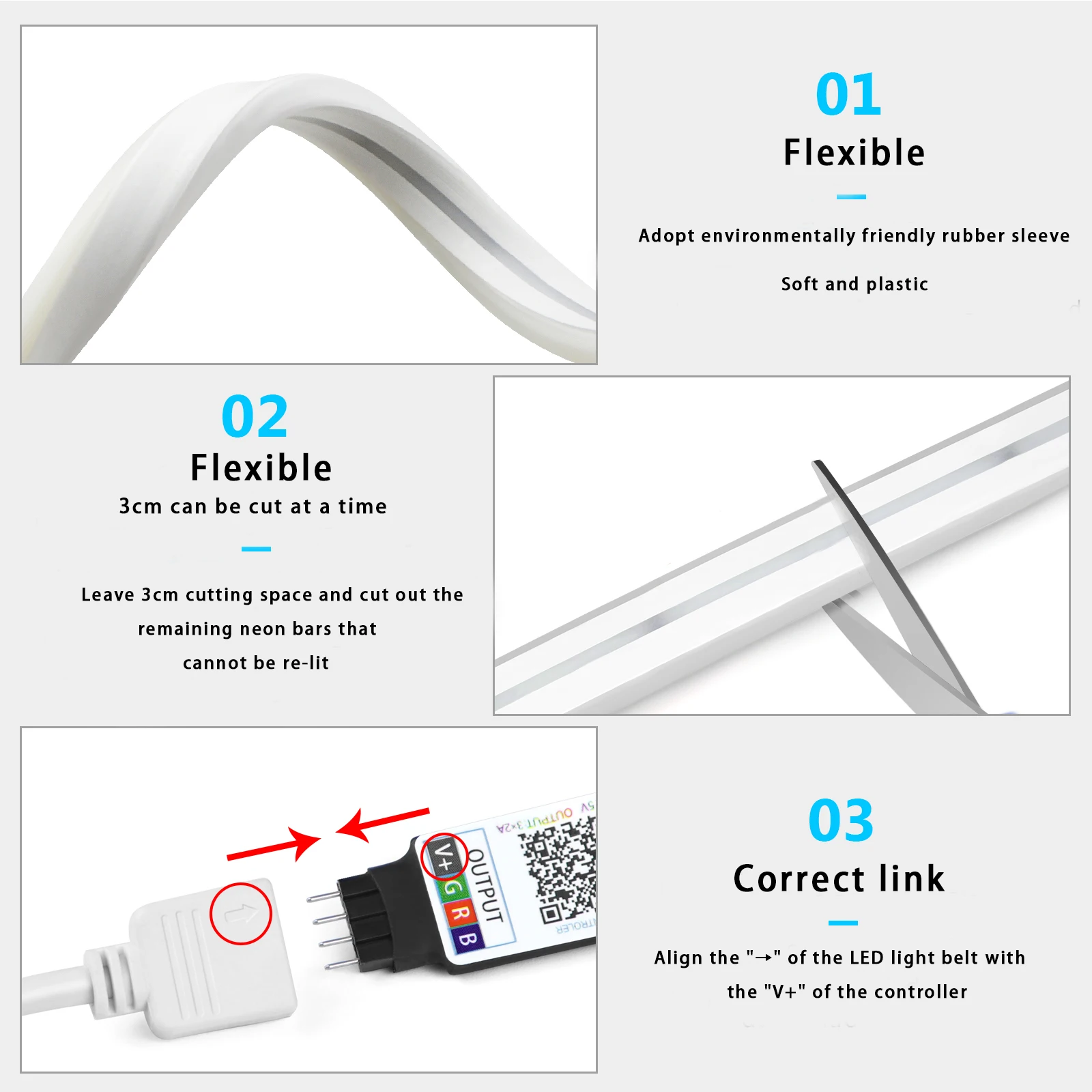 1-5m RGB LED Neon Strip Light  - огляд і ціна Lighting Decor For Home
